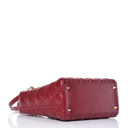 Christian Dior Lambskin Cannage Medium Lady Dior Red 4 of 7
