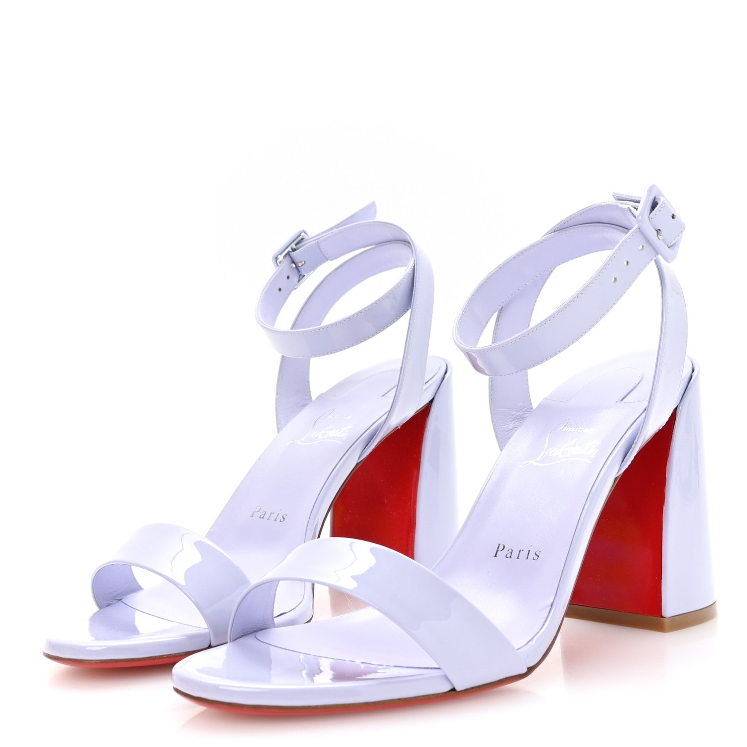 Christian Louboutin Patent Miss Sabina 85 Sandals 40 Skylight 4 of 8
