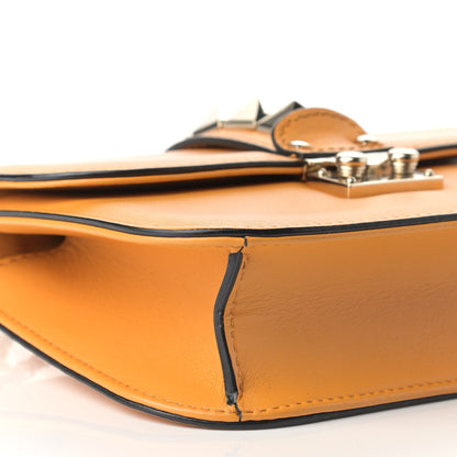 Valentino Garavani Vitello Small Glam Lock Rockstud Flap Mandarin Sorbet 5 of 12