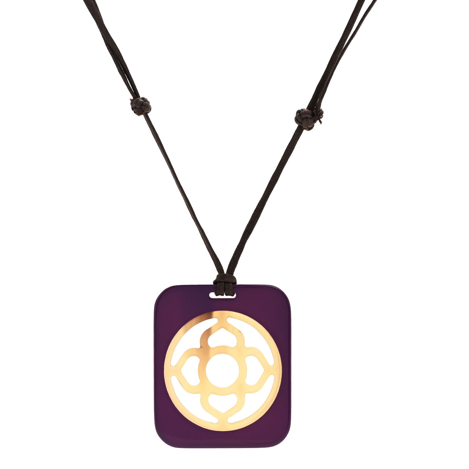 Hermes Buffalo Horn Lacquer Lift Necklace 1 of 8