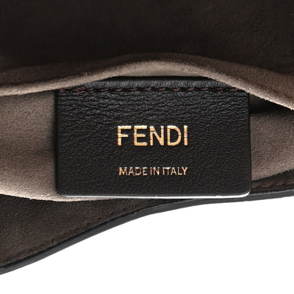 Fendi Vitello Grace F is Fendi Bi-Color FF 1974 Embossed Grande Mon Tresor Bucket Bag Maya Black Fragola 6 of 12