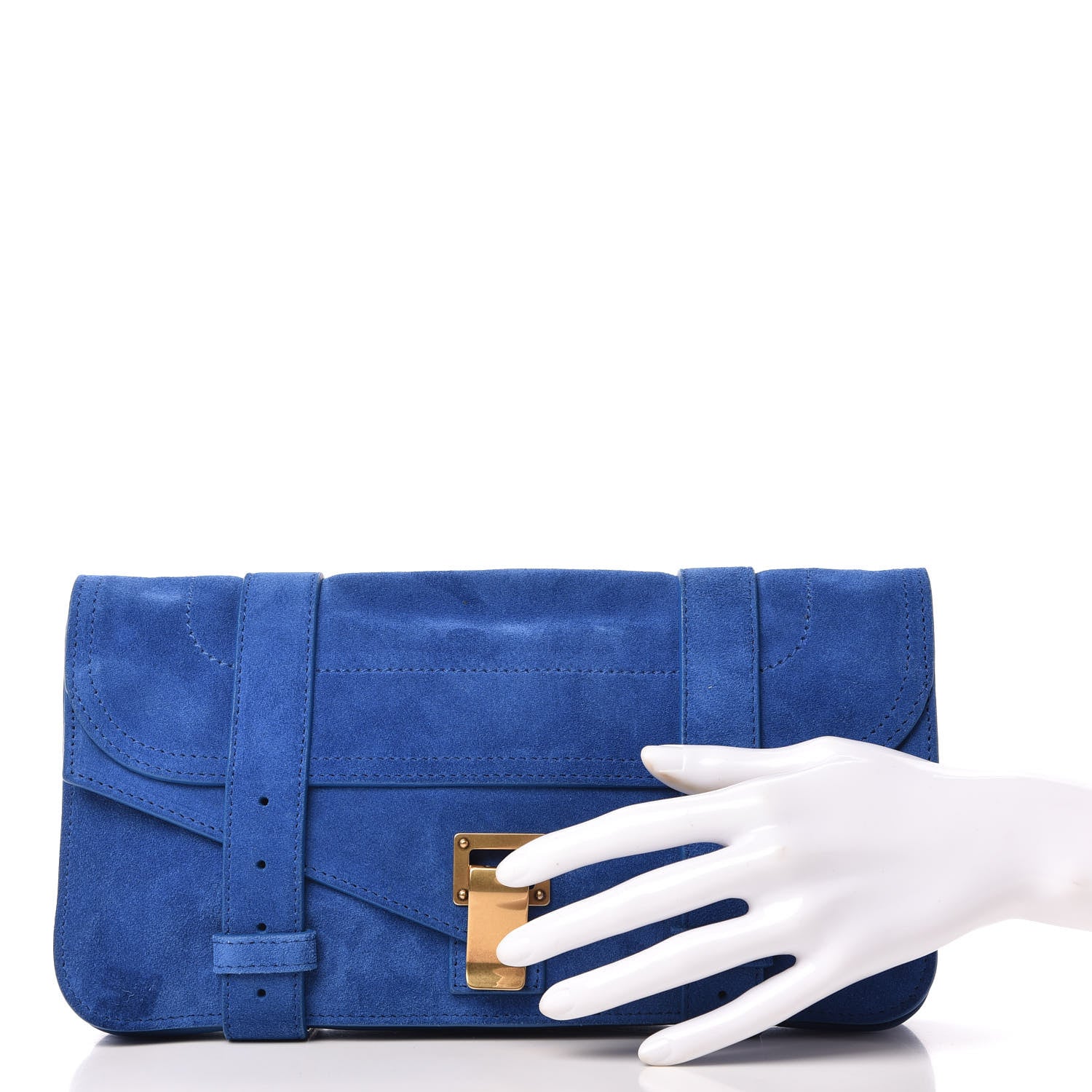 Proenza Schouler Suede PS1 Pochette Clutch Royal Blue 2 of 11