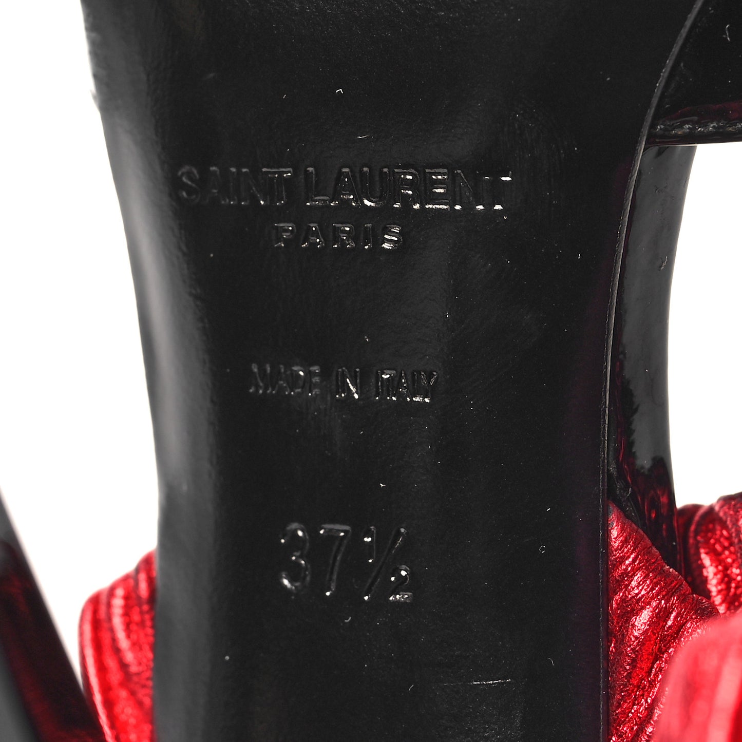 Patent Nappa Silk Freja 105 Flower Ankle Pumps 37.5 Black Rosso