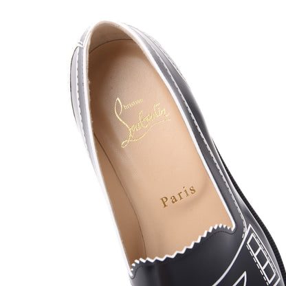 Christian Louboutin Calfskin Women Mocalaureat Tromp L'oeil Loafers 34.5 Black 7 of 8
