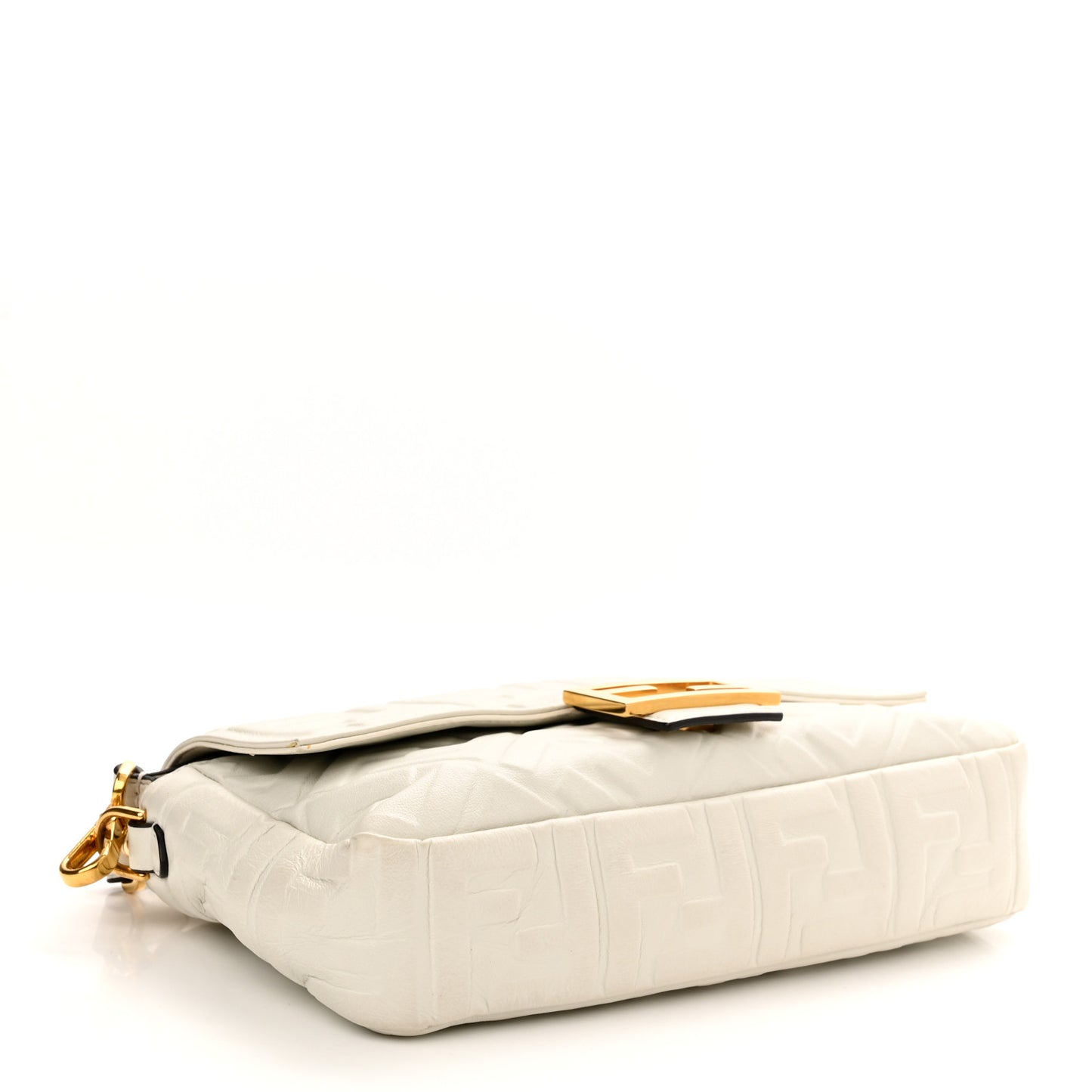 Nappa FF 1974 Embossed Baguette White