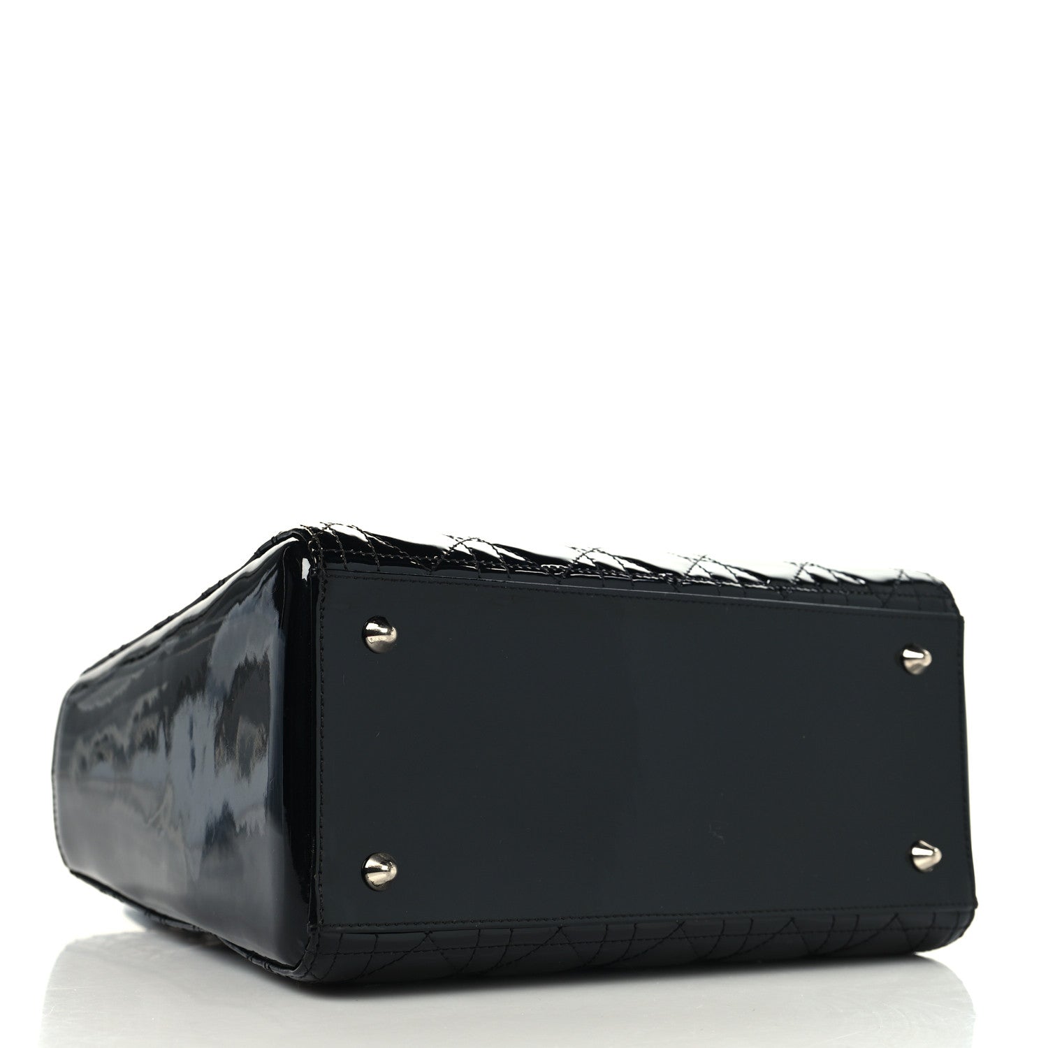 Christian Dior Patent Cannage Medium Lady Dior Black 4 of 12