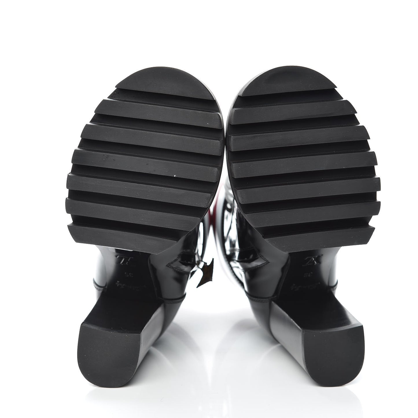 Patent Calfskin Star Trail Ankle Boots 36 Black
