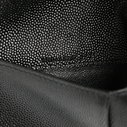 Saint Laurent Grain De Poudre Matelasse Chevron Monogram Zipped Two-Part Wallet Black 7 of 8