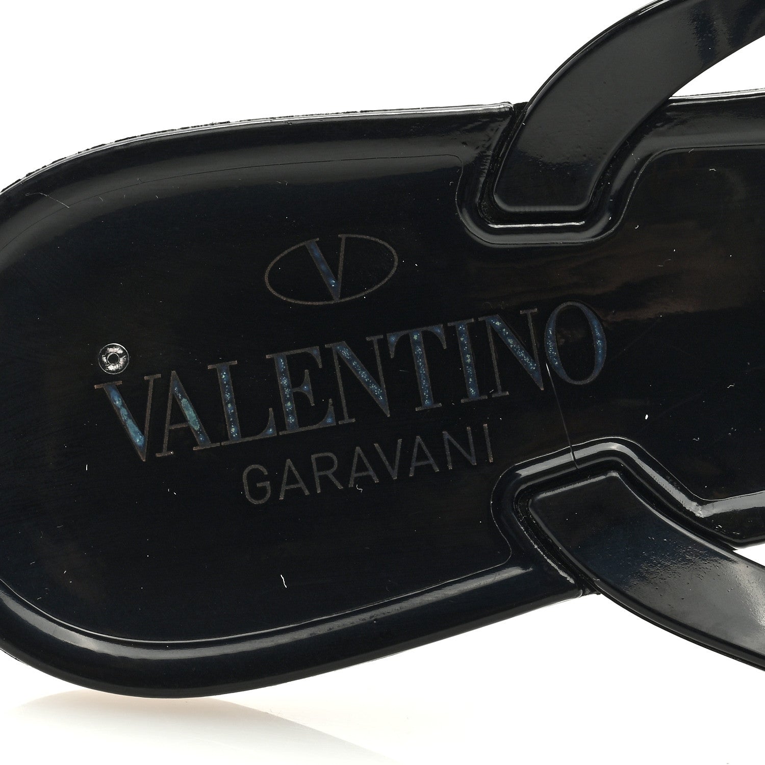 Valentino Garavani PVC Jelly Rockstud Bow Thong Sandals 37 Black 7 of 7