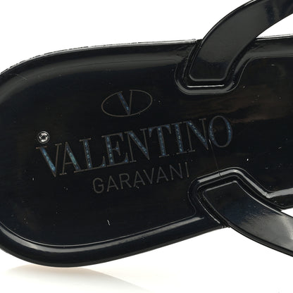Valentino Garavani PVC Jelly Rockstud Bow Thong Sandals 37 Black 7 of 7