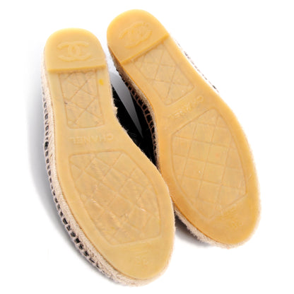 Chanel Lambskin Espadrilles Beige Black 36 4 of 6