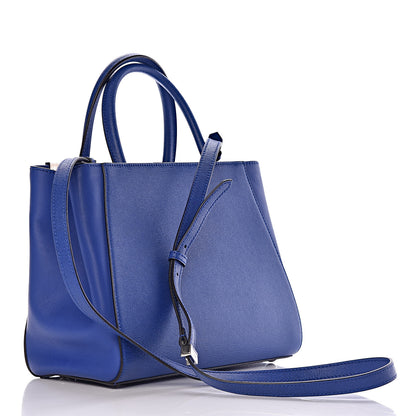 Fendi Vitello Elite Petite 2Jours Tote Blue Neon 3 of 10