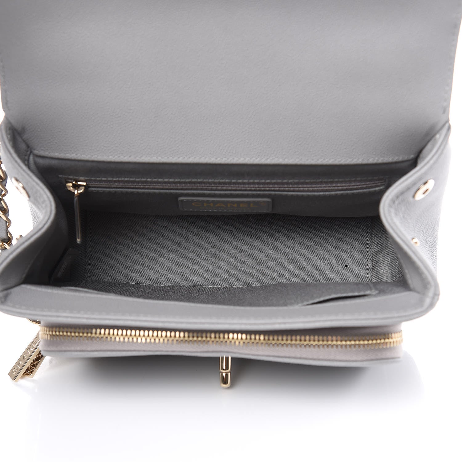 Chanel Caviar Quilted Medium Business Affinity Flap Grey 5 of 10