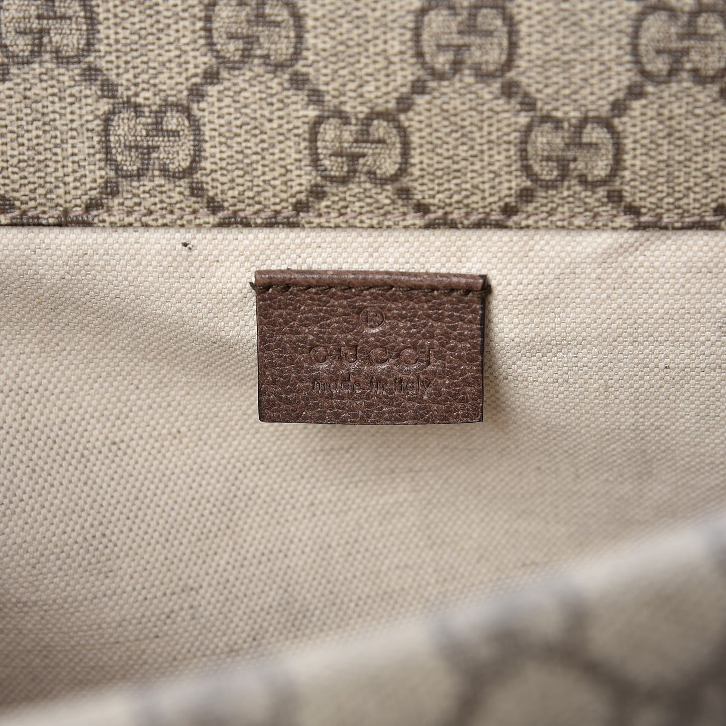 GG Supreme Monogram Web Neo Vintage Double Flap Messenger Bag Beige New Acero