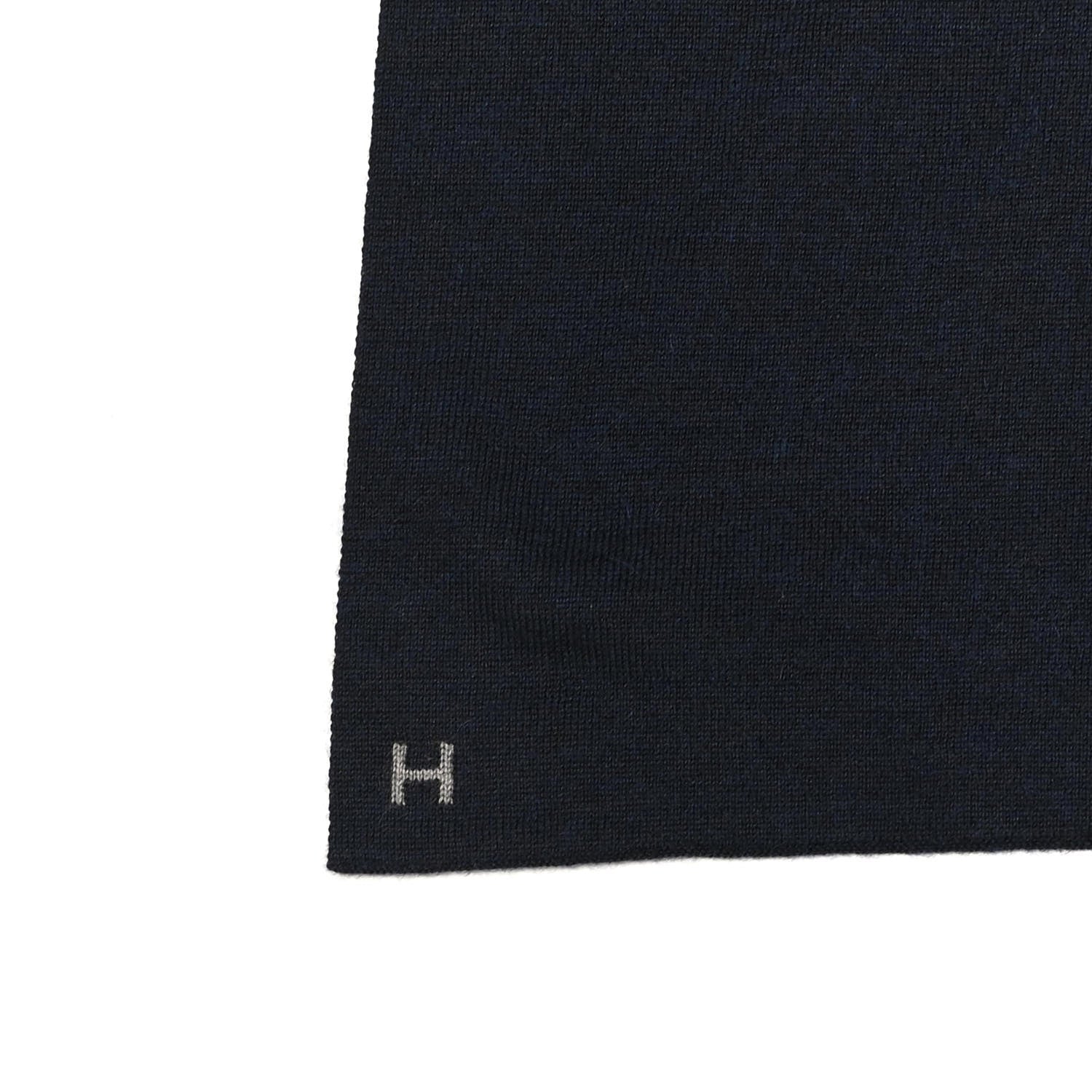 Hermes Cashmere Silk Aller-Retour Muffler Marine Sable 5 of 5