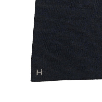 Hermes Cashmere Silk Aller-Retour Muffler Marine Sable 5 of 5