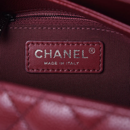 Chanel Caviar Quilted City Shopping Tote Dark Red 6 of 7