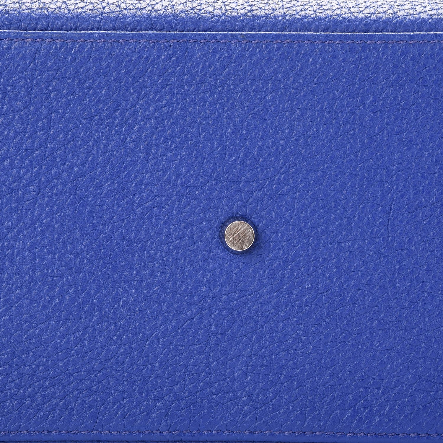 Hermes Taurillon Clemence Shoulder Kelly 40 Bleu Electrique 28 of 32