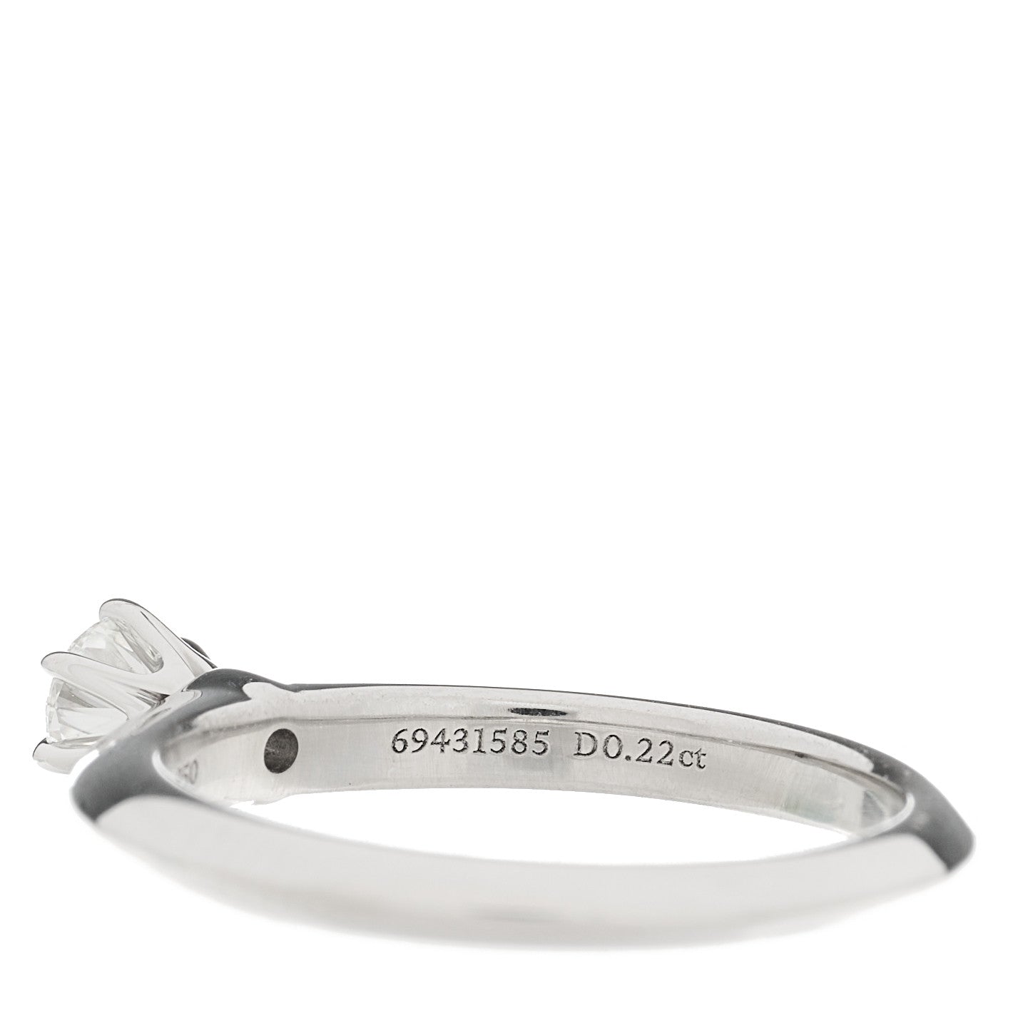 Tiffany Platinum Diamond .22ct Solitaire Engagement Ring 49 4.75 4 of 7