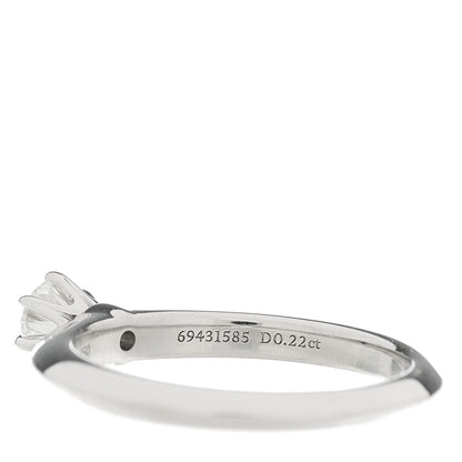Tiffany Platinum Diamond .22ct Solitaire Engagement Ring 49 4.75 4 of 7