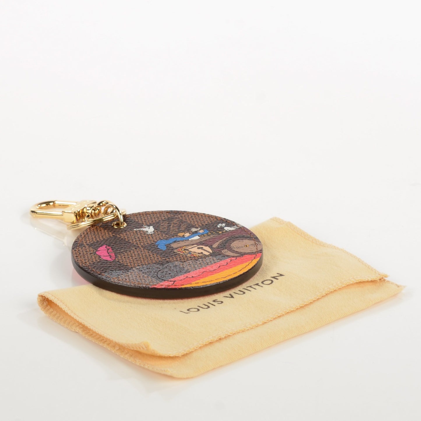 Damier Ebene 2015 Christmas Animation Bag Charm Key Ring