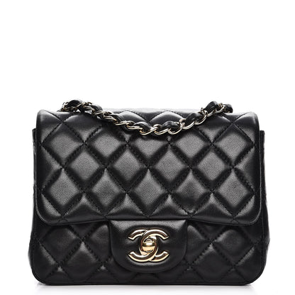 Chanel Lambskin Quilted Mini Square Flap Black 1 of 12