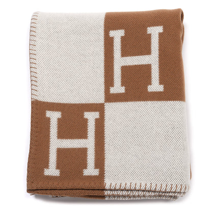 Hermes Wool Cashmere Avalon Blanket Ecru Camel 1 of 3