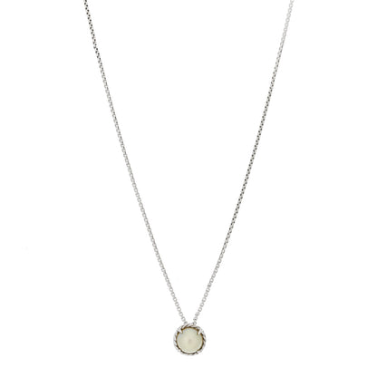 David Yurman Sterling Silver Pearl 8mm Petite Chatelaine Pendant Necklace 1 of 7