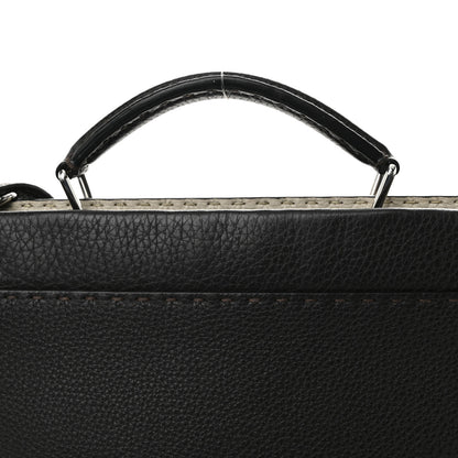 Fendi Calfskin Romano Selleria Large Peekaboo Iconic Fit Satchel Brown Milk Multicolor 7 of 9