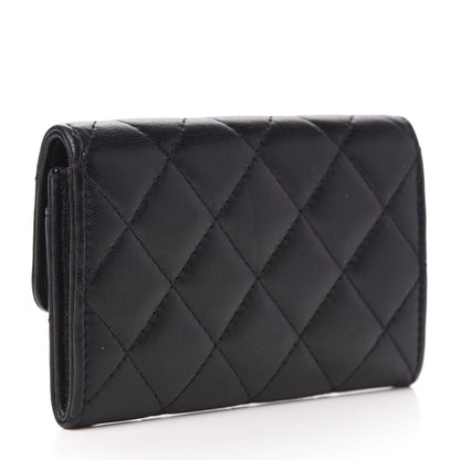 Chanel Lambskin Quilted Flap Card Holder Black 3 of 7