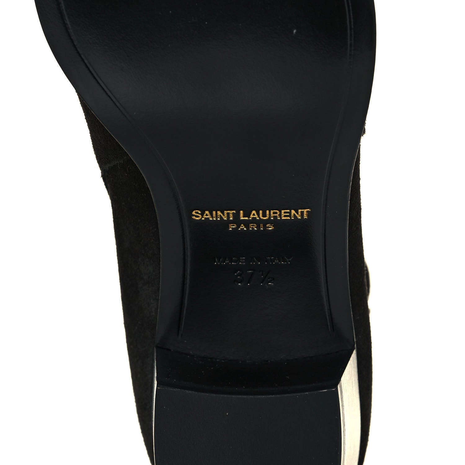 Saint Laurent Suede Jodhpur Calfskin Blake Ankle Boots 37.5 Black 6 of 7