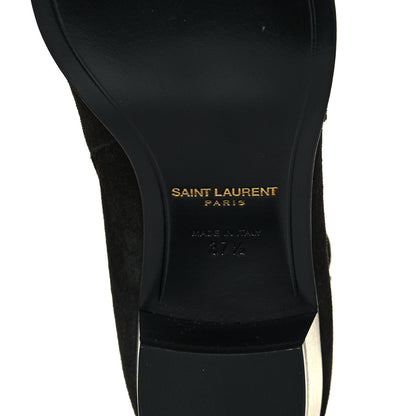 Saint Laurent Suede Jodhpur Calfskin Blake Ankle Boots 37.5 Black 6 of 7