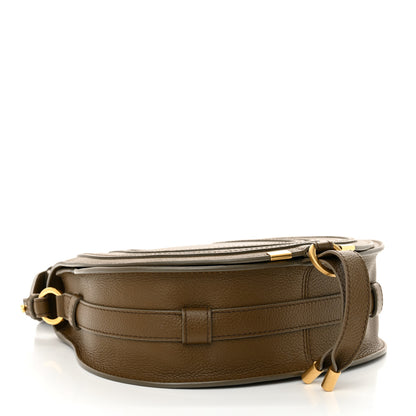 Chloe Grained Calfskin Small Marcie Saddle Bag Dark Khaki 4 of 9