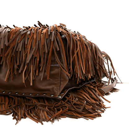 Prada Nappa Fringe Shopping Tote Noce 11 of 16