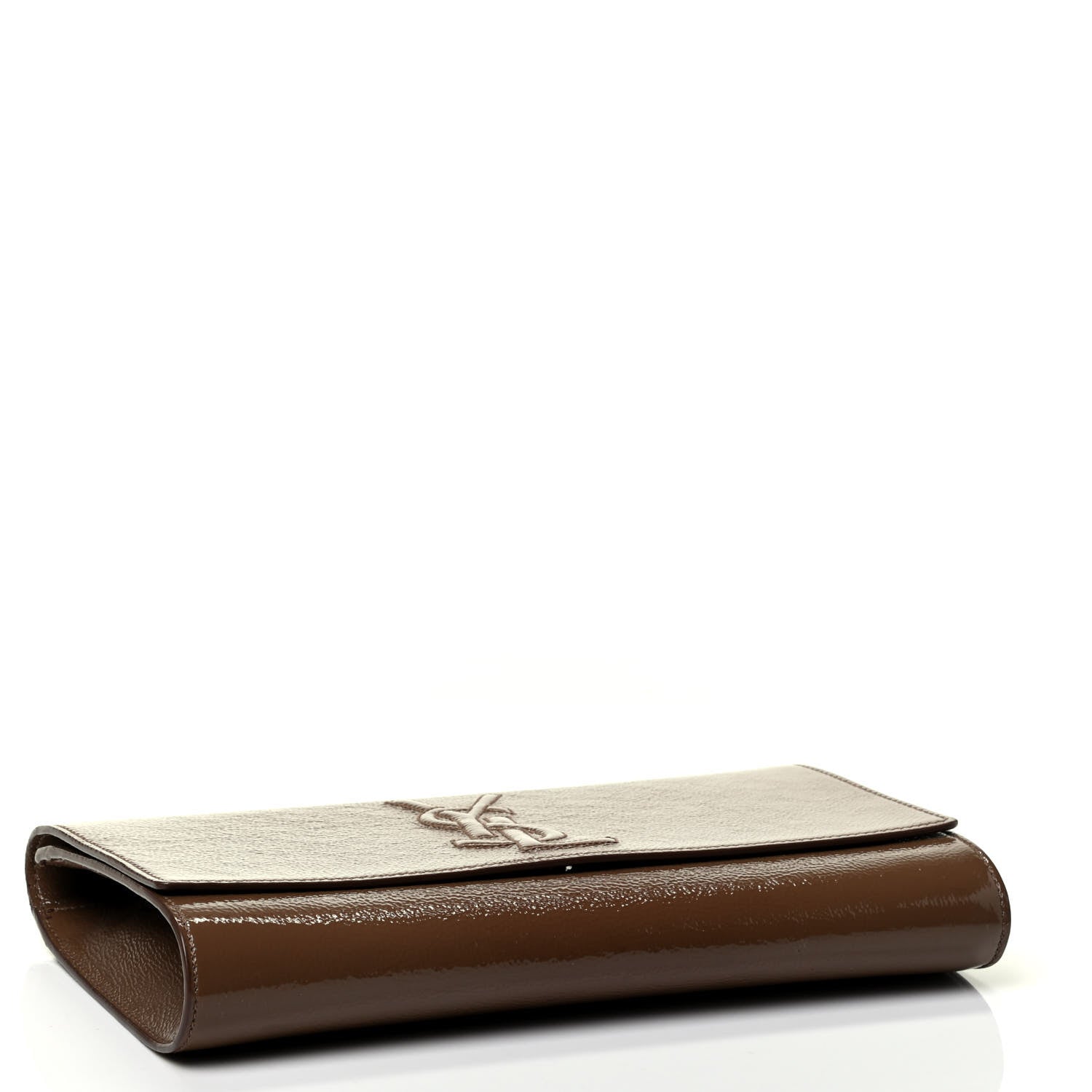 Saint Laurent Textured Patent Calfskin Large Belle De Jour Clutch 3 of 4
