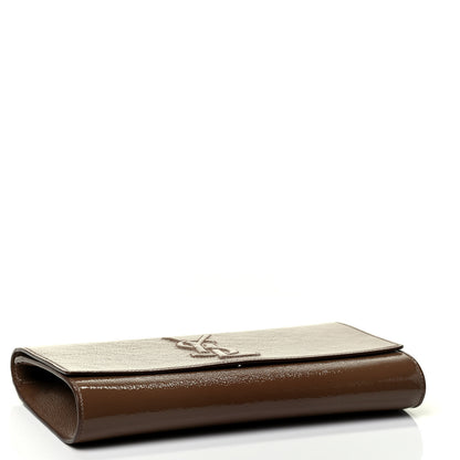 Saint Laurent Textured Patent Calfskin Large Belle De Jour Clutch 3 of 4