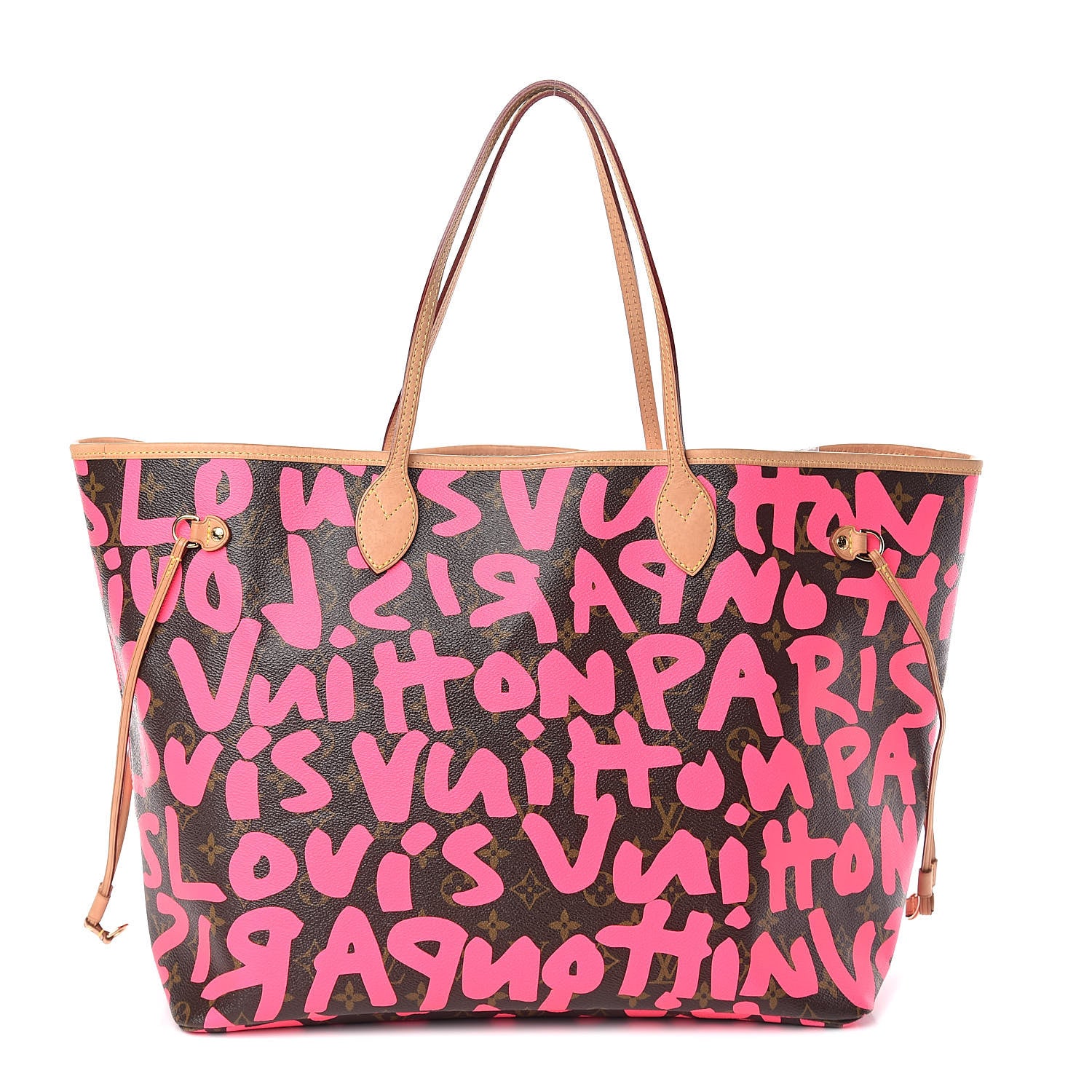 Louis Vuitton Monogram Graffiti Neverfull GM Fuchsia 1 of 10