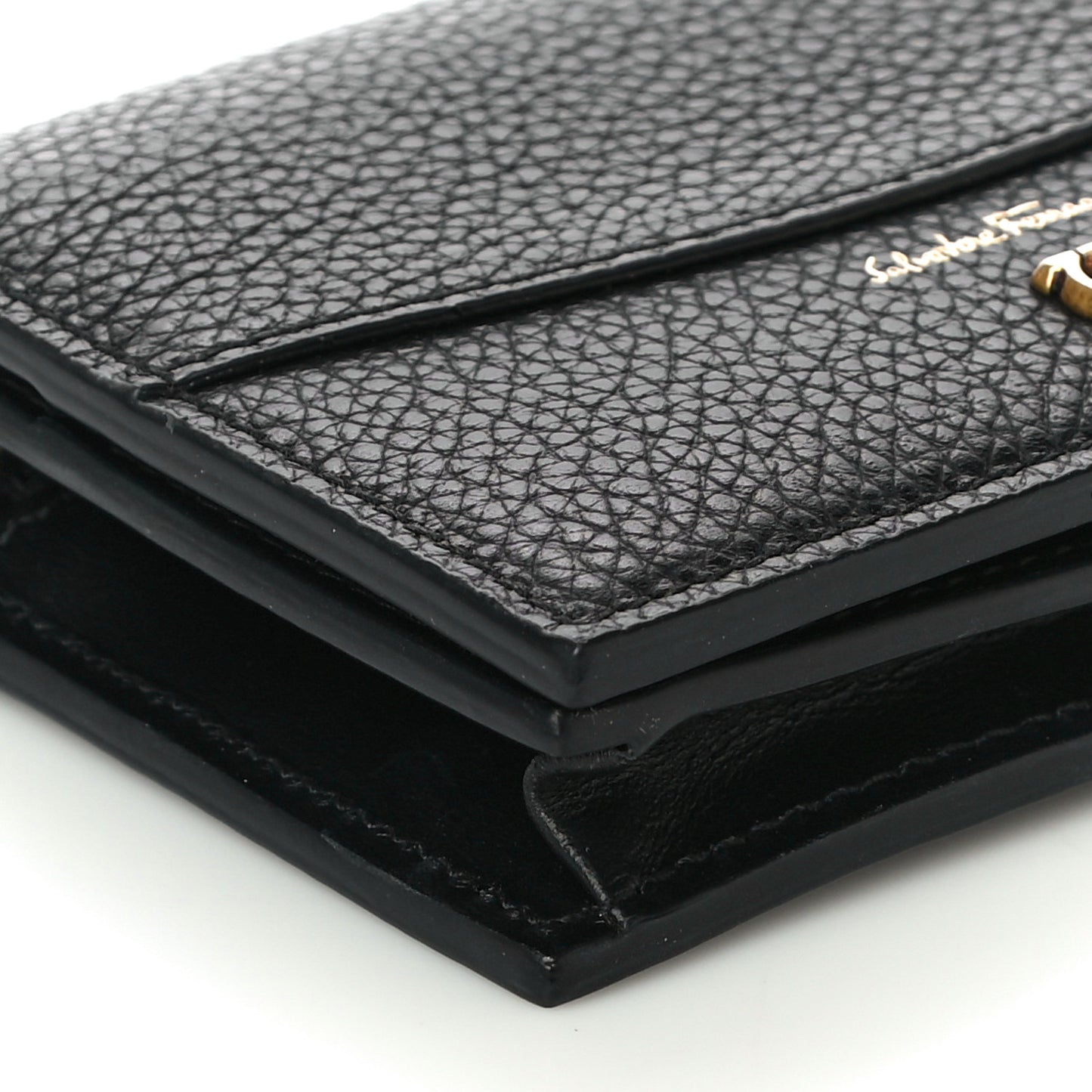 Grained Calfskin Gancini Wallet Black