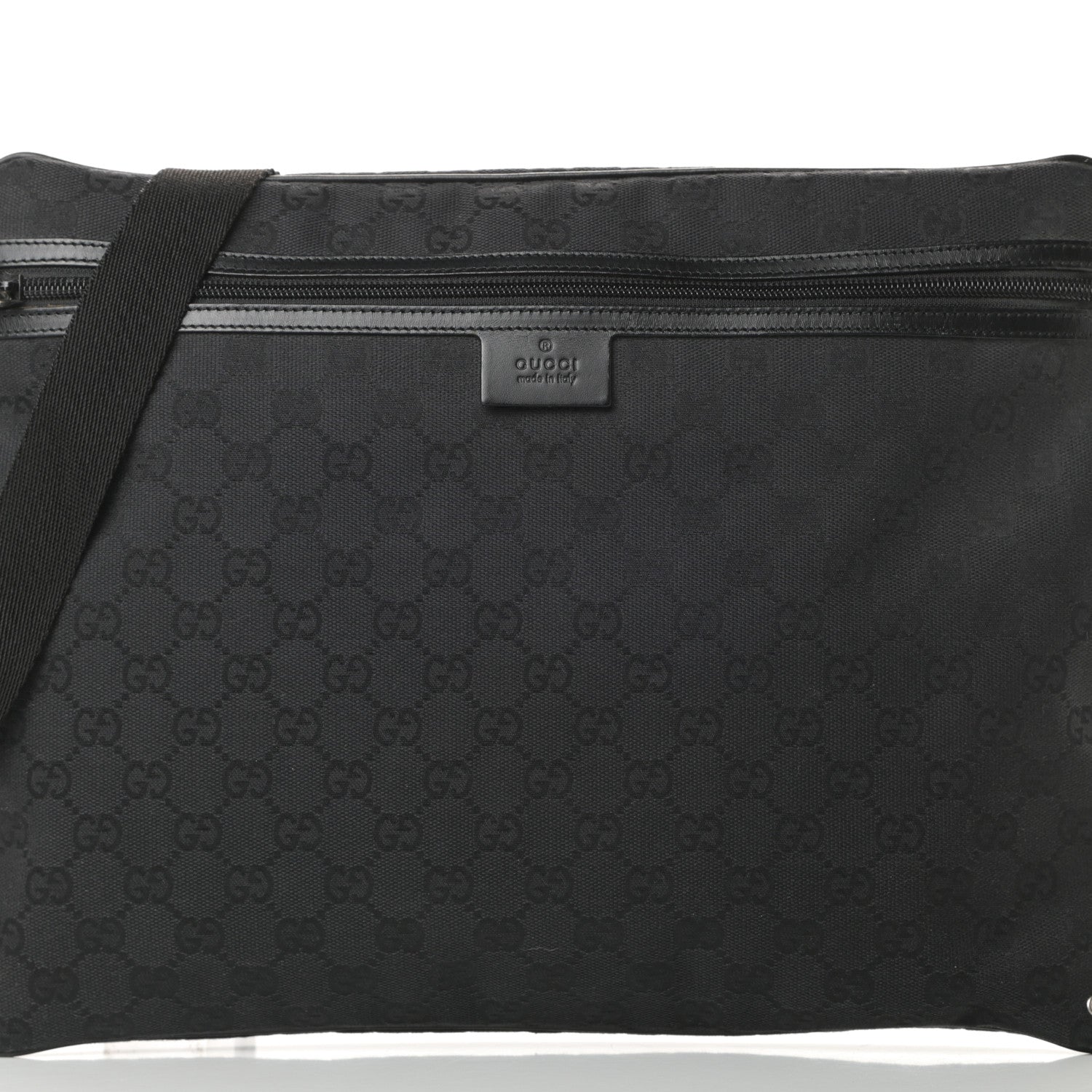 Gucci Monogram Messenger Bag Black 8 of 10