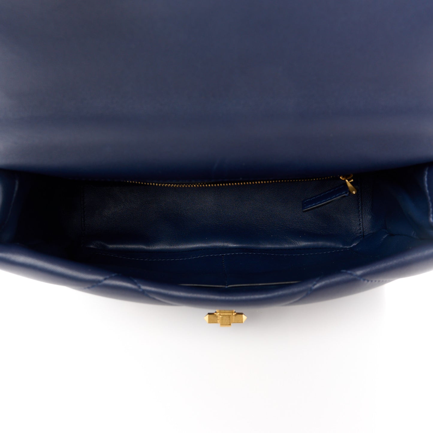 Nappa Large Roman Stud Shoulder Bag Marine