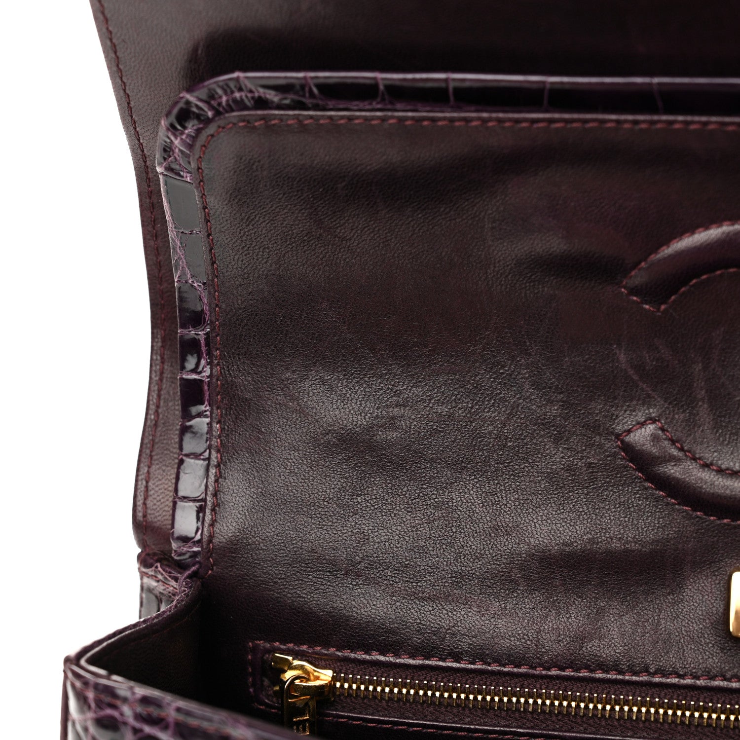 Chanel Alligator Medium Double Flap Purple 15 of 22
