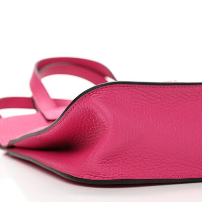 Hermes Taurillon Clemence Halzan 25 Rose Shocking 10 of 12