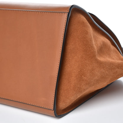 Celine Natural Calfskin Suede Medium Trapeze Tan 10 of 13