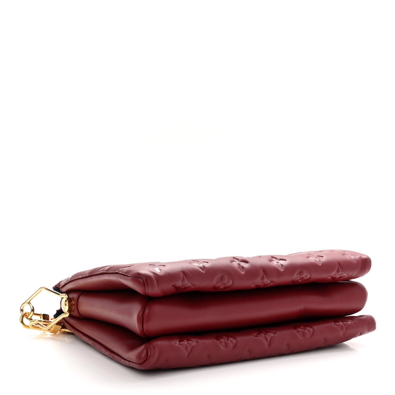 Louis Vuitton Lambskin Embossed Monogram Coussin PM Wine 4 of 10