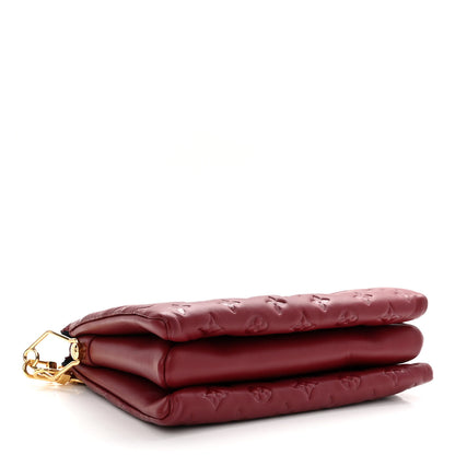 Louis Vuitton Lambskin Embossed Monogram Coussin PM Wine 4 of 10