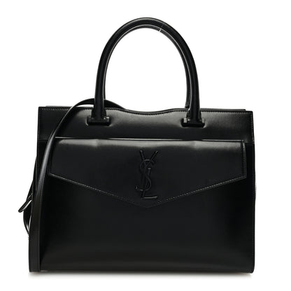 Saint Laurent Shiny Calfskin Medium Uptown Tote Black 1 of 8