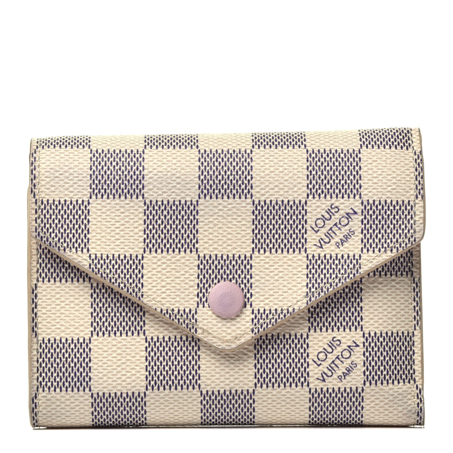 Damier Azur Victorine Wallet Rose Ballerine