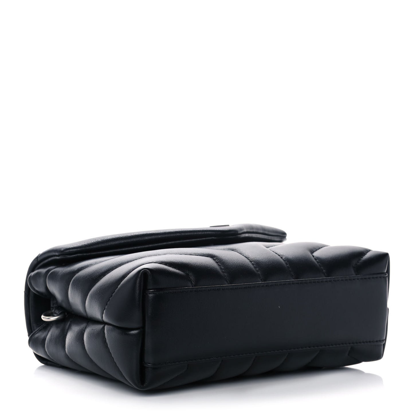 Calfskin Y Quilted Monogram Toy Loulou Crossbody Bag Black