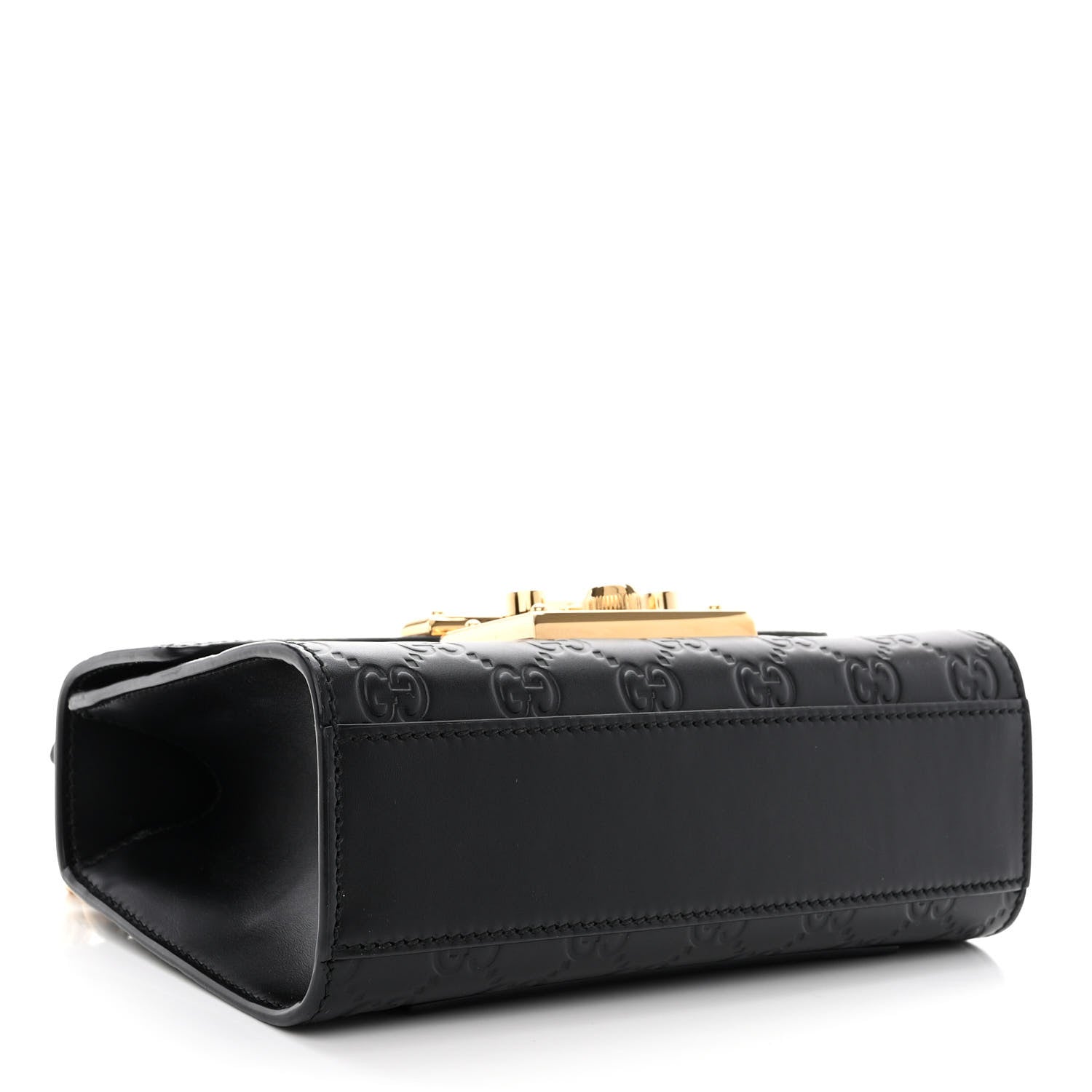 Gucci Guccissima Small Padlock Shoulder Bag Black 4 of 12