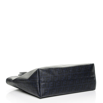 Fendi Zucca Spalmati Medium Roll Tote Navy Black 4 of 6